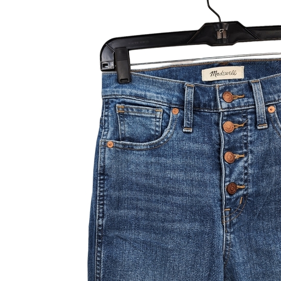 Madewell Women's Dewitt Wash Button Front 10" High-Rise Skinny Tencel Jeans - 26 - Picture 3 of 10